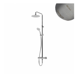 Душевая система с верхней лейкой из нержавеющей стали UltraThin (Ультра тонкая) Ø250 мм Lusitano 107 282 1ST Satinox