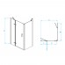 Душевой уголок RGW Passage 90x90 41087799-084L стекло прозрачное, профиль черный