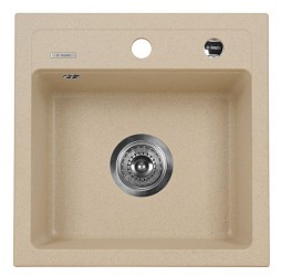 Deante Zorba песочный - мойка 1 чаша, 440*440*170 мм + сифон