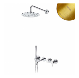 Душевой набор, скрытого монтажа, душевой лейкой Ø250 мм и наливом на ванну Leaf 167 240 0SR Sunrise