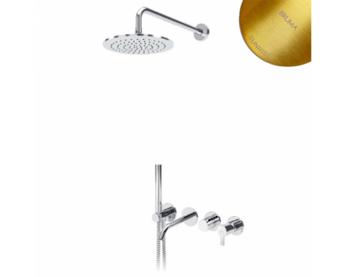 Душевой набор, скрытого монтажа, душевой лейкой Ø250 мм и наливом на ванну Leaf 167 240 0SR Sunrise