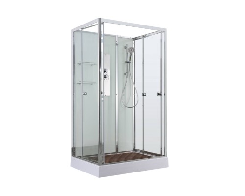 Душевая кабина AvaCan V2011N AVA 110x90 без крыши, стекла прозрачные, профиль хром