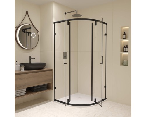 Душевой уголок RGW Classic CL-55-B 72095588-14, 80 х 80 см, стекло прозрачное, профиль черный