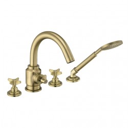 Deante Temisto Bronzo Смеситель для ванны врезной на 4 отверстия, латунь