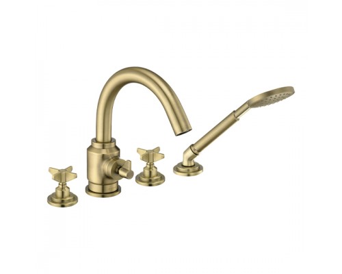 Deante Temisto Bronzo Смеситель для ванны врезной на 4 отверстия, латунь