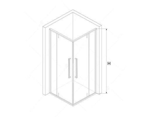 Душевой уголок RGW 80x80x200 SV-33 B Квадрат/Чёрный/Прозрачное/6 мм 06323388-14
