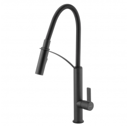 Deante Gerbera Смеситель для мойки с вытягивающимся изливом, черный