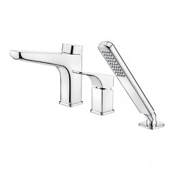 Deante Hiacynt Смеситель для ванны врезной на 3 отверстия, хром