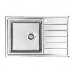 Deante Avior сатин - мойка стальная 1 чаша с крылом, 780*500*220 мм + сифон SPACE SAVER