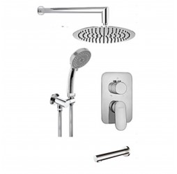 Deante Душевая система скрытого монтажа 3-х функциональная круглая, хром