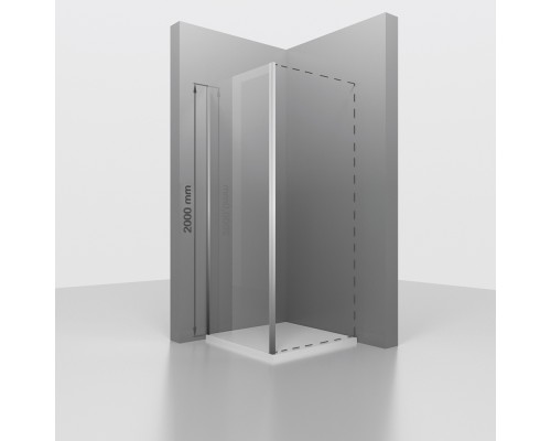 Боковую стенку дверь  RGW Z-050-3 прозрачное cтекло цвет профиля 6 мм 352253100-11