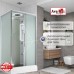 Душевая кабина AvaCan KD2911LED AVA 110x90 LED, стекла матовые, профиль хром