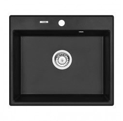 Deante Andante графитовый металлик - мойка 1 чаша, 600*520*197 мм + сифон SPACE SAVER