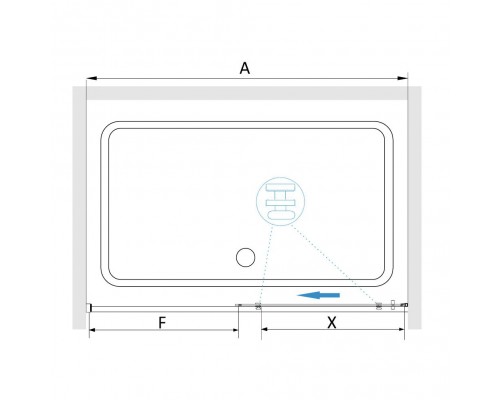 Раздвижная душевая дверь RGW SV-12 110*195 прозрачное стекло 6 мм 32321211-11