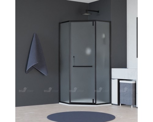 Душевой уголок, трапеция RGW HO-084-B Тонированное (серое) cтекло цвет профиля 8 мм 350608499-34