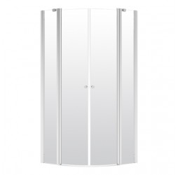 Deante Alpinia Кабина полукруглая, стекло прозрачное, 80х80х195см