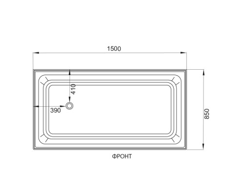 Душевая кабина AvaCan V150 AVA 150x85 стекла прозрачные, профиль хром