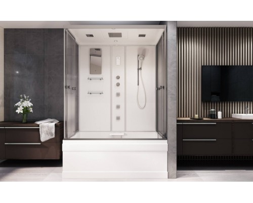 Душевая кабина AvaCan V150 AVA 150x85 стекла прозрачные, профиль хром