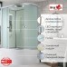 Душевая кабина AvaCan D5012LLED AVA 120x80 левая, LED, стекла матовые, профиль хром