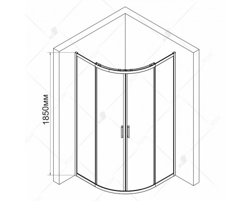 Душевой уголок 90x90 см RGW CL-53 Classic 06095399-11 прозрачное