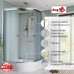 Душевая кабина AvaCan D3080 AVA 80x80 стандарт, стекла матовые, профиль хром