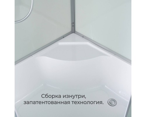Душевая кабина AvaCan D5012LN AVA 120x80 левая, без крыши, стекла матовые, профиль хром