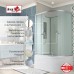 Душевая кабина AvaCan D5012LN AVA 120x80 левая, без крыши, стекла матовые, профиль хром