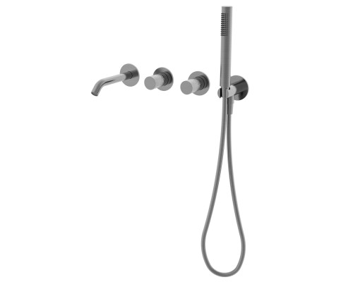 Смеситель для ванны Vincea Aura VBTW-6AU1GM, встраиваемый, вороненая сталь