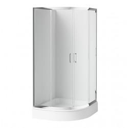 Deante Funkia Кабина полукруглая, стекло прозрачное, 80х80х185см