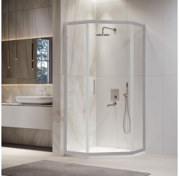 Душевой уголок RGW Passage PA-86-S, 38088600-111, 100 x 100 см, стекла прозрачные, профиль хром сатин