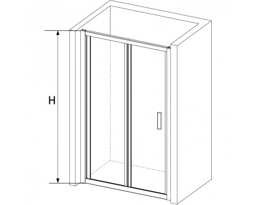 Складная душевая дверь RGW PA-21 90*190 прозрачное стекло 5 мм 06082109-11