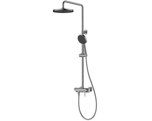 Душевая стойка Vincea TG VSFS-5TG1GM с изливом, вороненая сталь