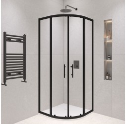 Душевой уголок, полукруг RGW PA-51-B 90х90 прозрачное cтекло 6 мм цвет профиля черный 02085199-14