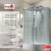Душевая кабина Avacan EM3812LLEDT AVA 120x80 левая, LED, стека прозрачные, профиль хром