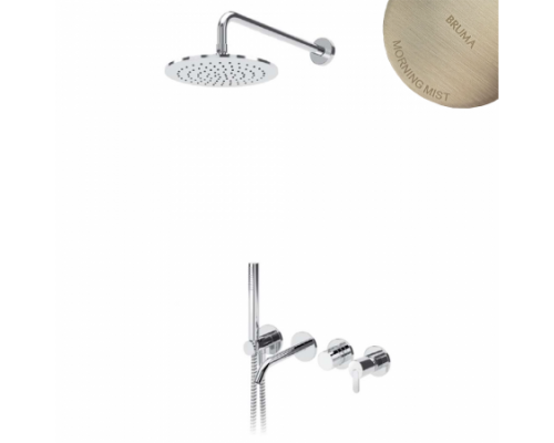 Душевой набор, скрытого монтажа, душевой лейкой Ø250 мм и наливом на ванну Leaf 167 240 0MM Morning Mist