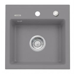 Deante Zorba серый металлик - мойка 1 чаша, 440*440*170 мм + сифон