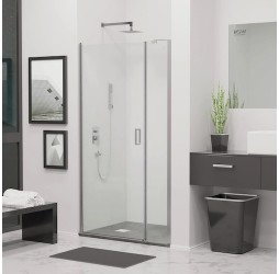 Душевая дверь 60*30*195 RGW LE-008 (LE-003 + Z-09) Хром/Прозрачное/6 мм (Easy) (351200863-11)