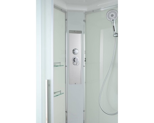 Душевая кабина Avacan EM2811LT AVA 110x80 левая, стандарт, стекла прозрачные. профиль хром