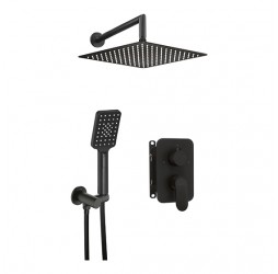 Deante Alpinia Nero Душевая система скрытого монтажа, черная
