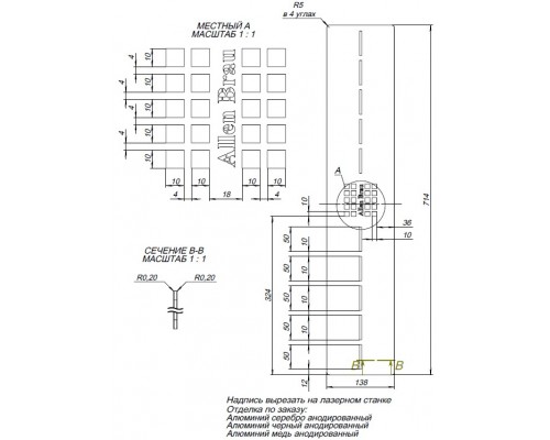 Накладка для сифона Allen Brau Infinity 8.210N6-BA серебро браш