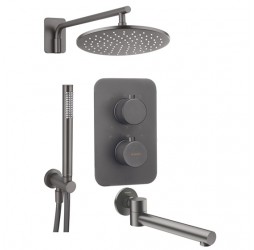 Deante Душевая система 3-х функциональная скрытого монтажа с термостатическим смесителем, титан