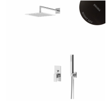 Душевой система скрытого монтажа, с душевой лейкой из нержавеющей стали UltraThin (Ультра тонкая) 250x250 мм Linea 182 760 8NS Night Sky