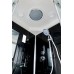 Душевая кабина AvaCan B10SLEDBLACK 98600, 100 x 100 см, LED-подсветка, с крышей, поддон высокий, стекло матовое, профиль хром