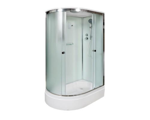 Душевая кабина AvaCan D312SREL AVA 120x90 с электрикой, правая, стекла матовые, профиль хром