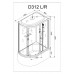 Душевая кабина AvaCan D312SREL AVA 120x90 с электрикой, правая, стекла матовые, профиль хром