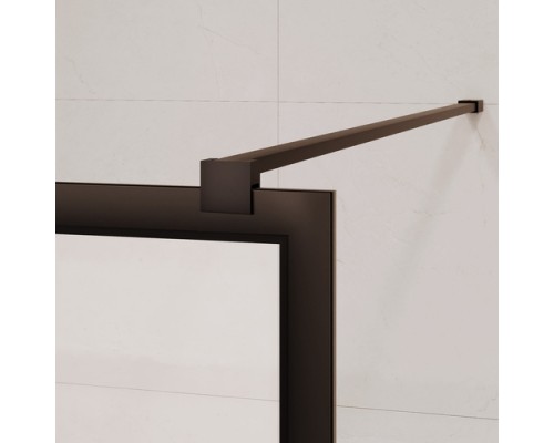 Душевая перегородка RGW WA-111 B неподвижное Walk In cтекло прозрачное(Принт) 8 мм чёрный  411011105-84