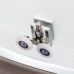 Душевая кабина AvaCan D511 AVA 110x110 без крыши, стекла матовые, профиль хром