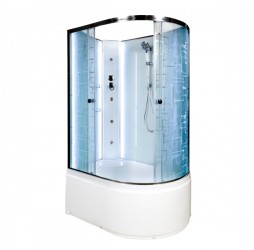 Душевая кабина Avacan EM5012LNLED AVA 120x90 б/к, LED, левая, стекла с рисунком, профиль хром