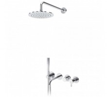 Душевой набор, скрытого монтажа, душевой лейкой Ø250 мм и наливом на ванну Leaf 167 240 0CR Chrome