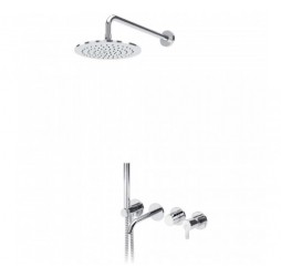 Душевой набор, скрытого монтажа, душевой лейкой Ø250 мм и наливом на ванну Leaf 167 240 0CR Chrome